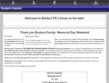 Tablet Screenshot of easternsoccer.com